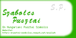 szabolcs pusztai business card